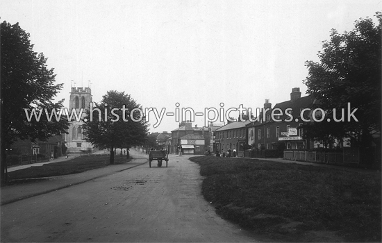 St John's Church and High Street, Epping, Essex. c.1912